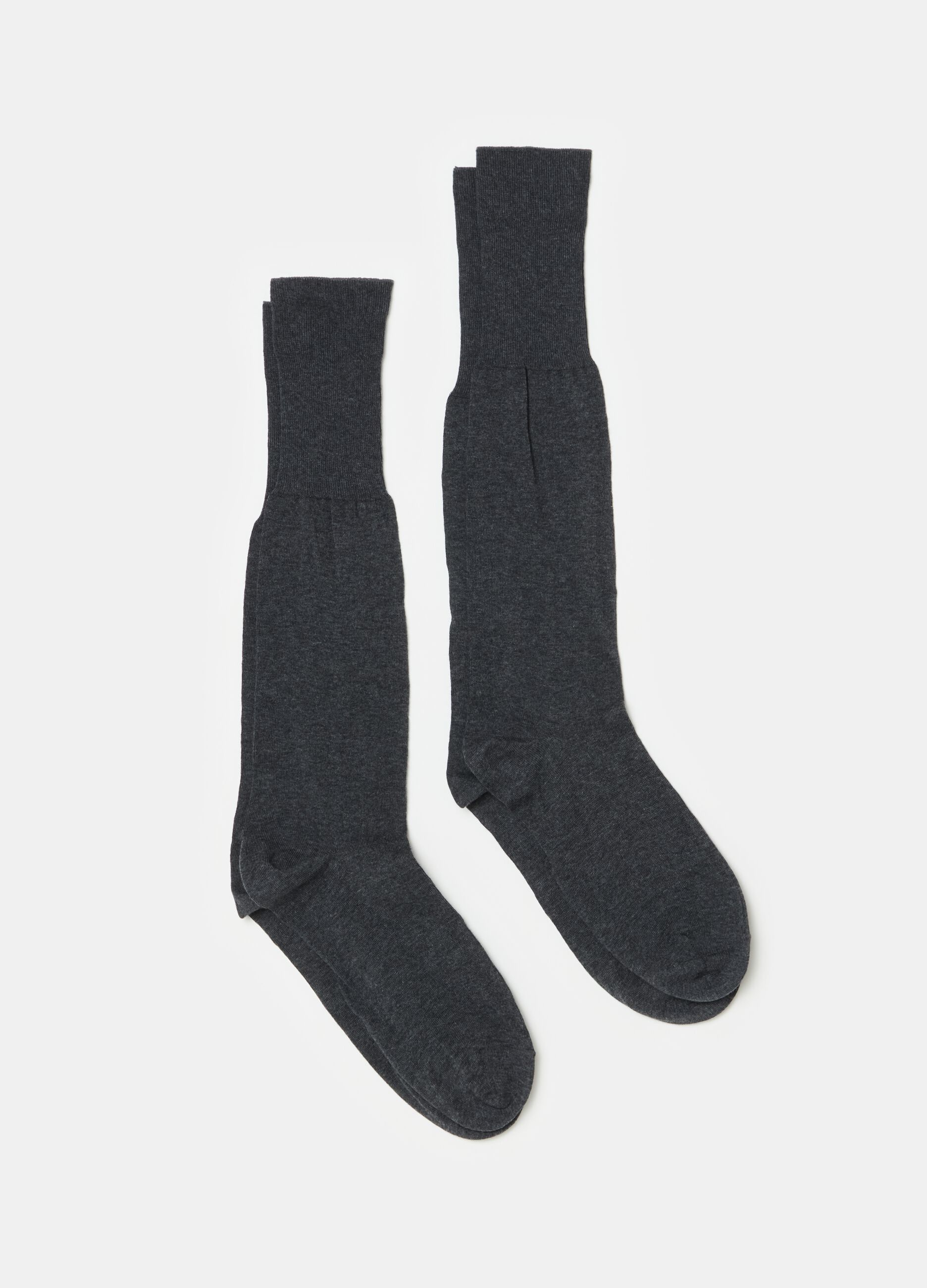 Two-pair pack long organic cotton socks