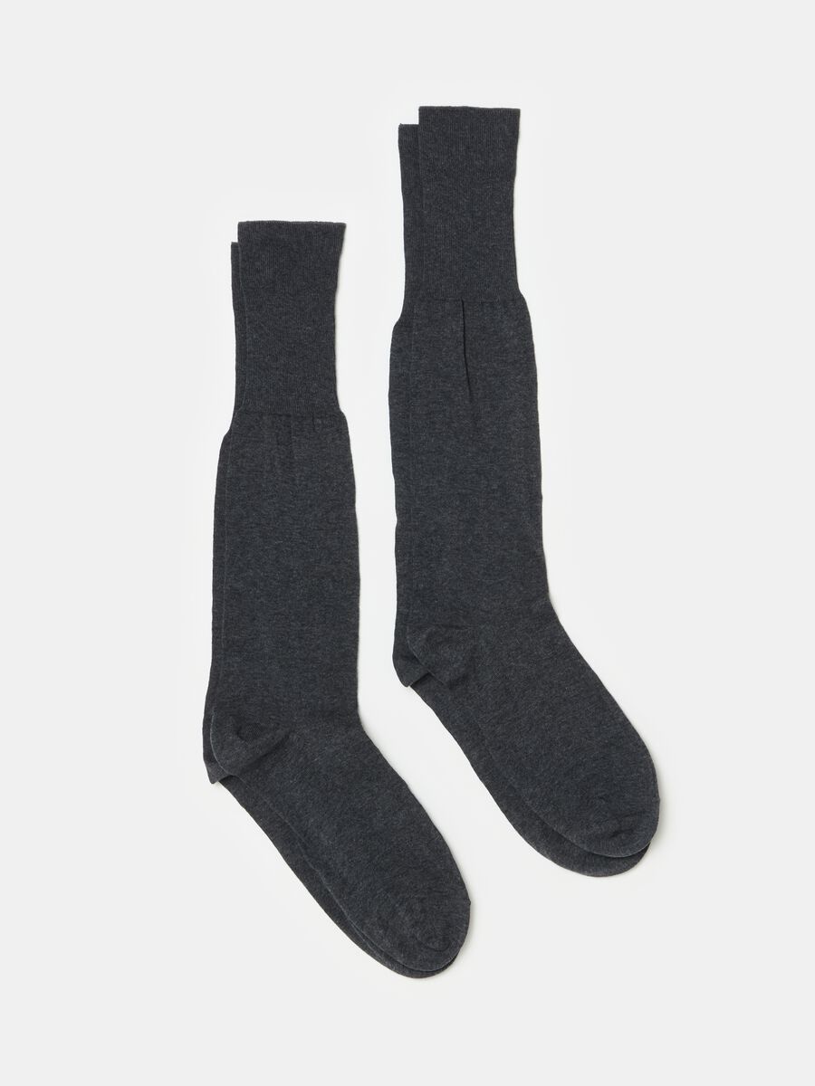 Two-pair pack long organic cotton socks_0