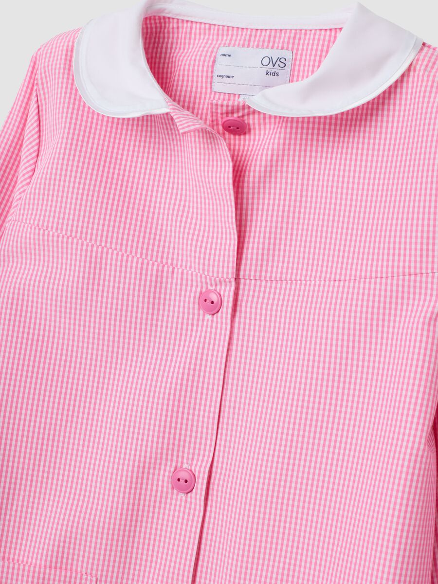 2-pack pink girls&rsquo; nursery school smocks with white collar_2