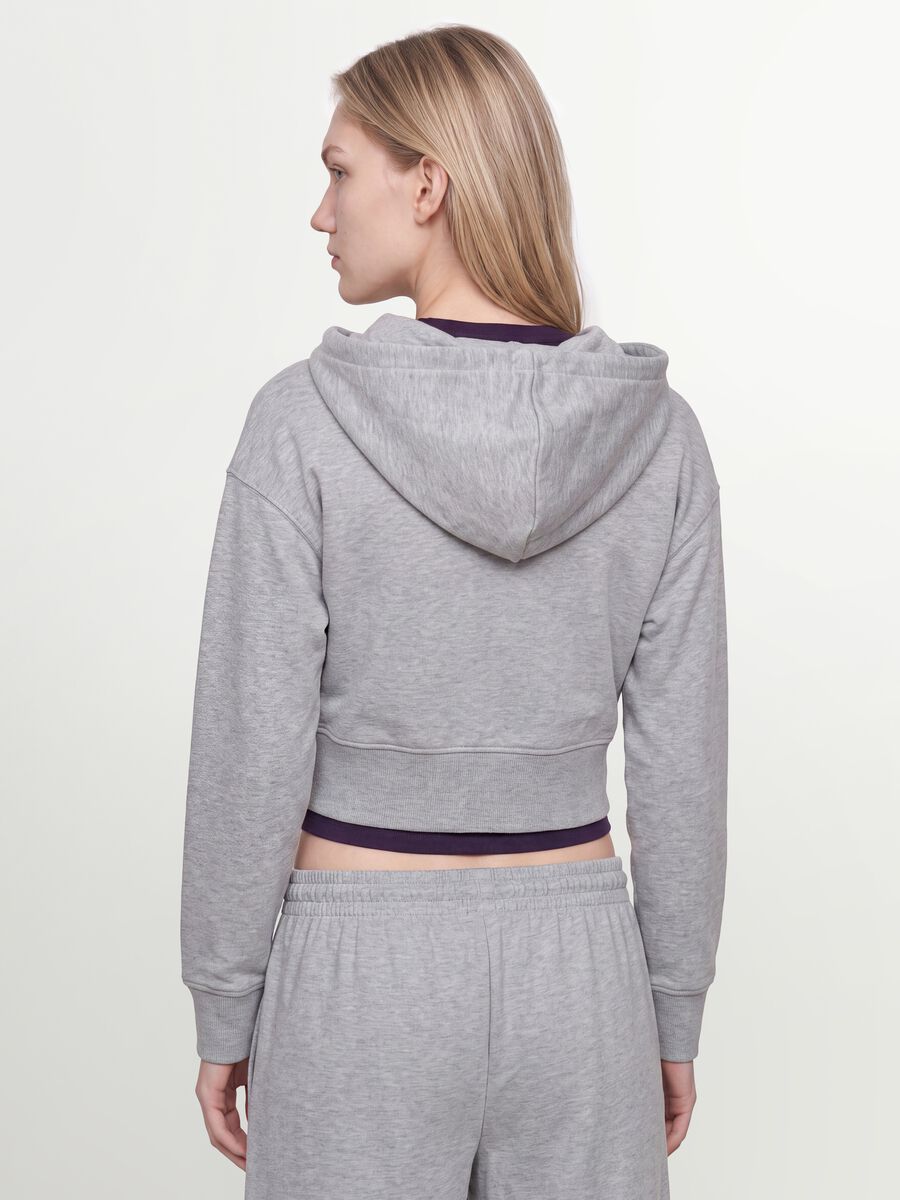 Grey full-zip cotton-blend hoodie, fitted_2