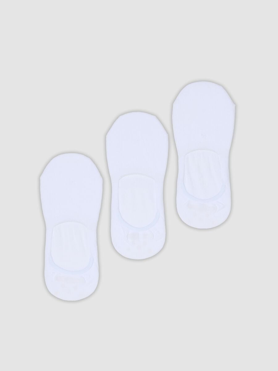 3er-Pack wei&szlig;e Invisible-Socken aus Bio-Baumwolle_0