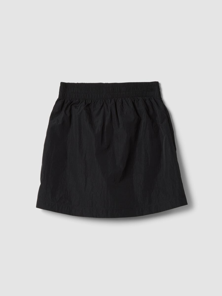 Schwarzer Skort mit Frontreissverschluss_1