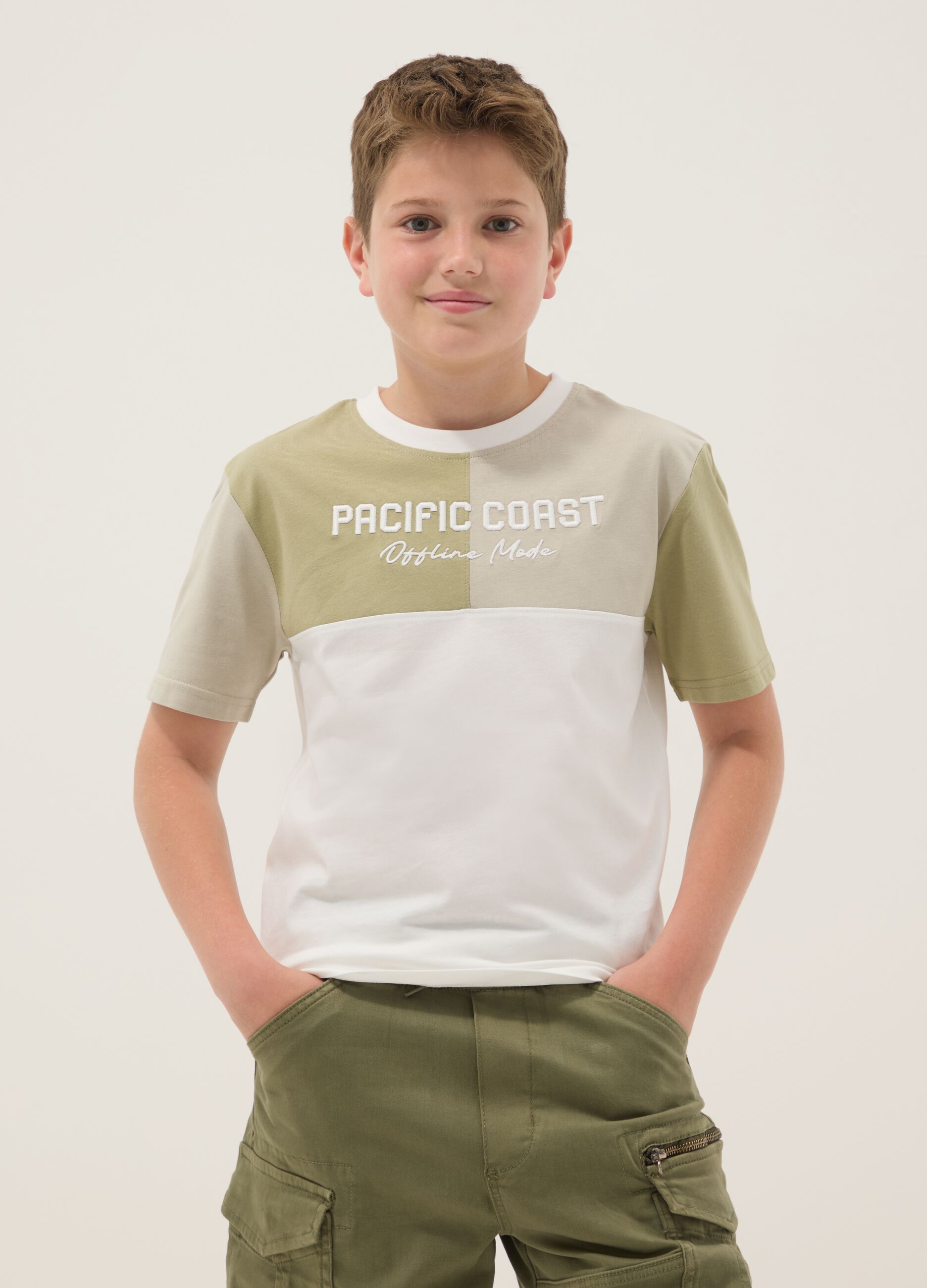 White pure cotton short-sleeve T-shirt