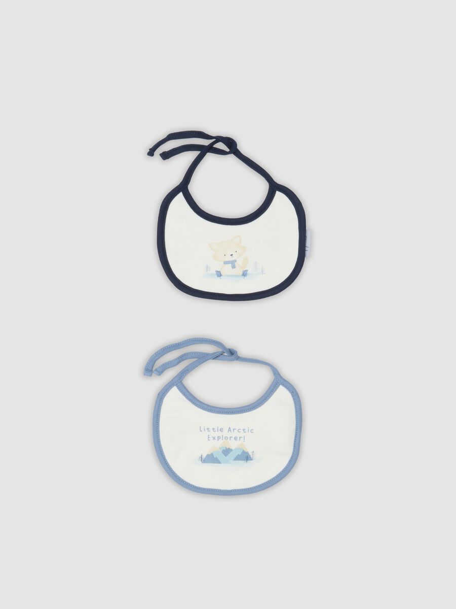 Bipack bavaglini bianco azzurro chiaro blu navy in puro cotone organico_0