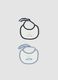 Bipack bavaglini bianco azzurro chiaro blu navy in puro cotone organico_0