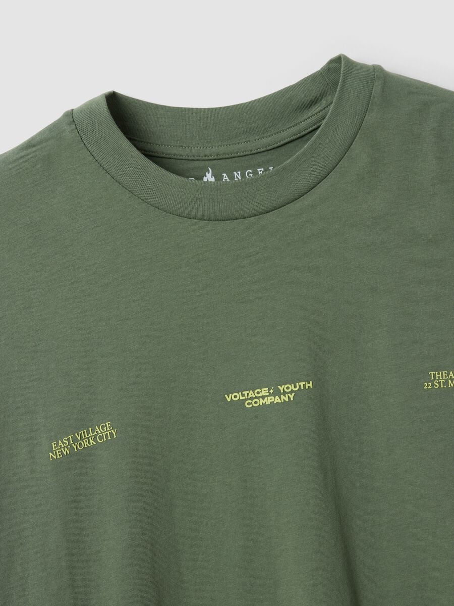 Green pure cotton short-sleeve T-shirt_5
