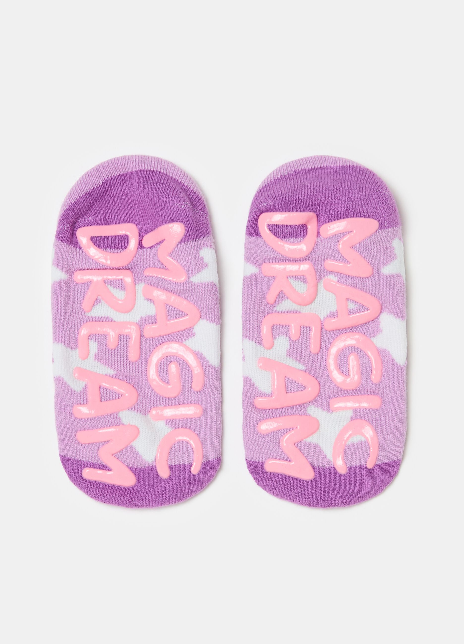 Slipper socks in organic cotton with design