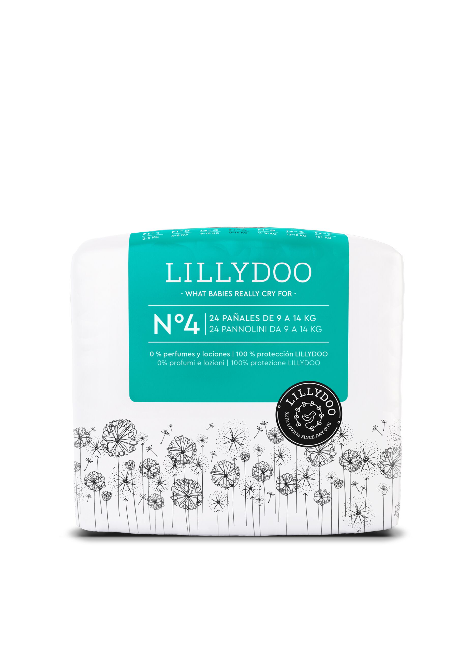 Pañales ecosostenibles N° 4 (9-14 kg) Lillydoo
