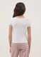 Girls' Slim Fit White Cotton Blend T-shirt_1
