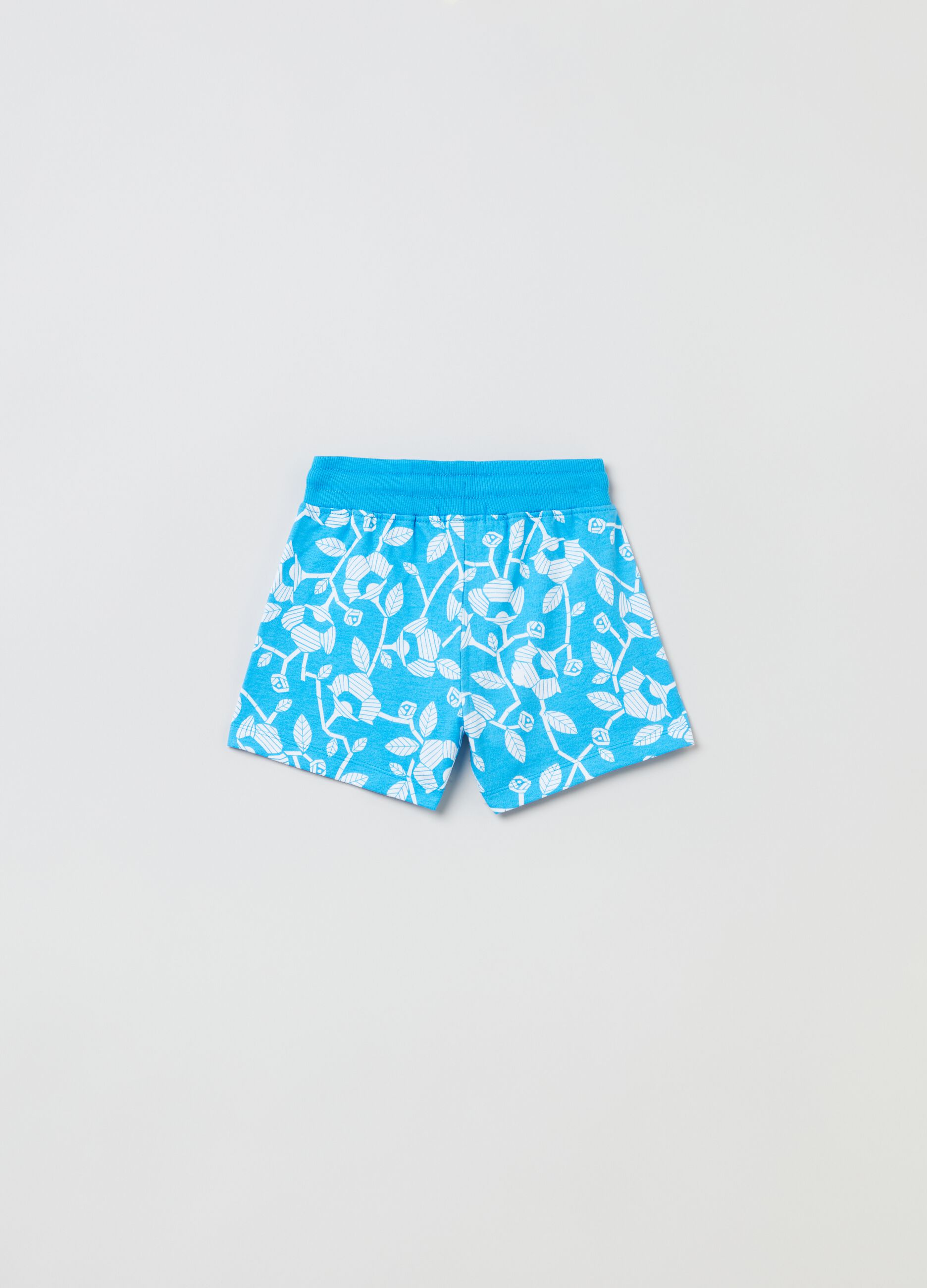 Shorts con stampa floreale e coulisse
