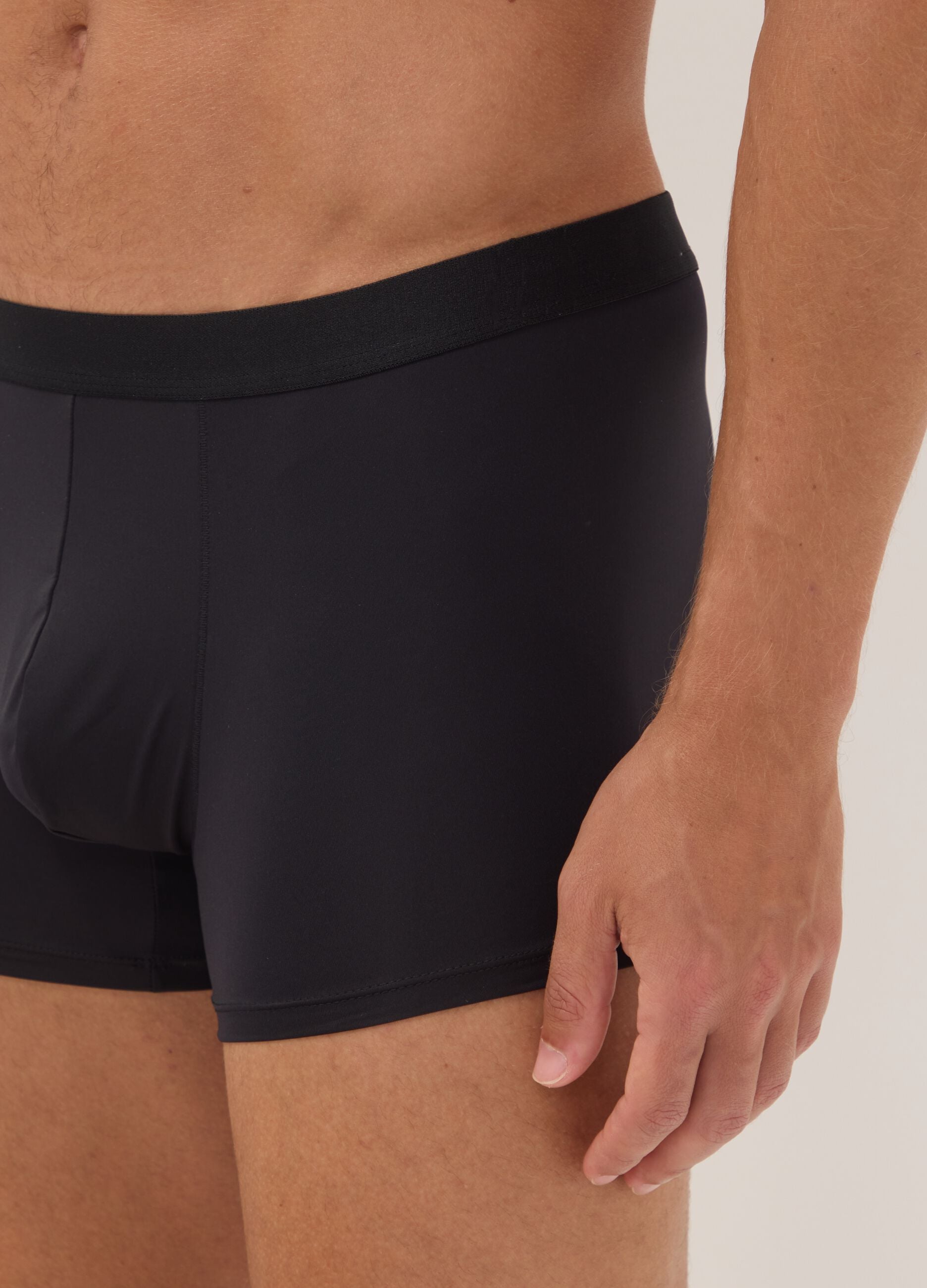 3er-Pack schwarze Boxer aus elastischer Mikrofaser