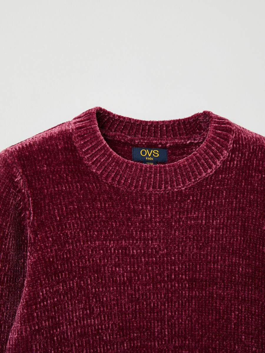 Chenille pullover with round neck_2
