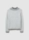 Grey regular fit jumper with ribbed collar and cut-out details_4