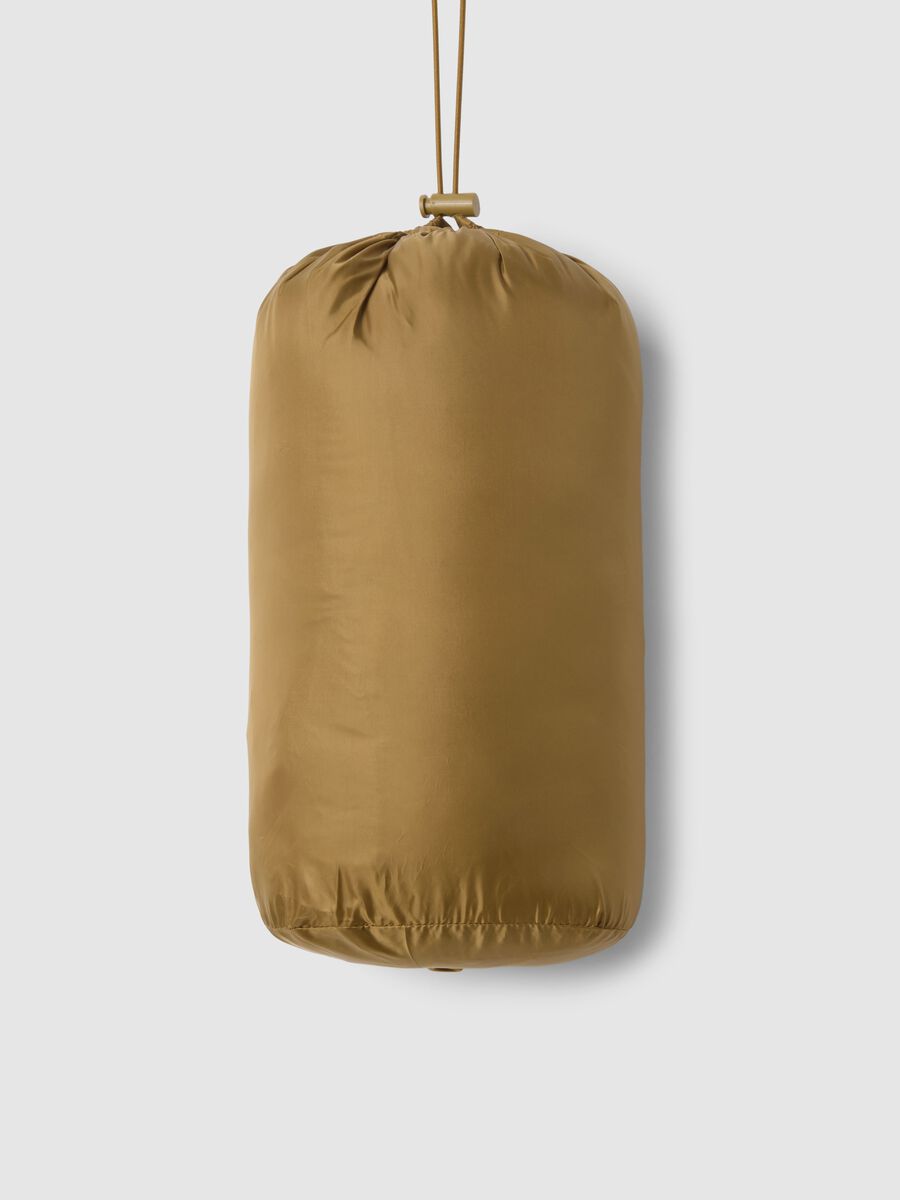 Brown padded regular fit jacket with hood_5