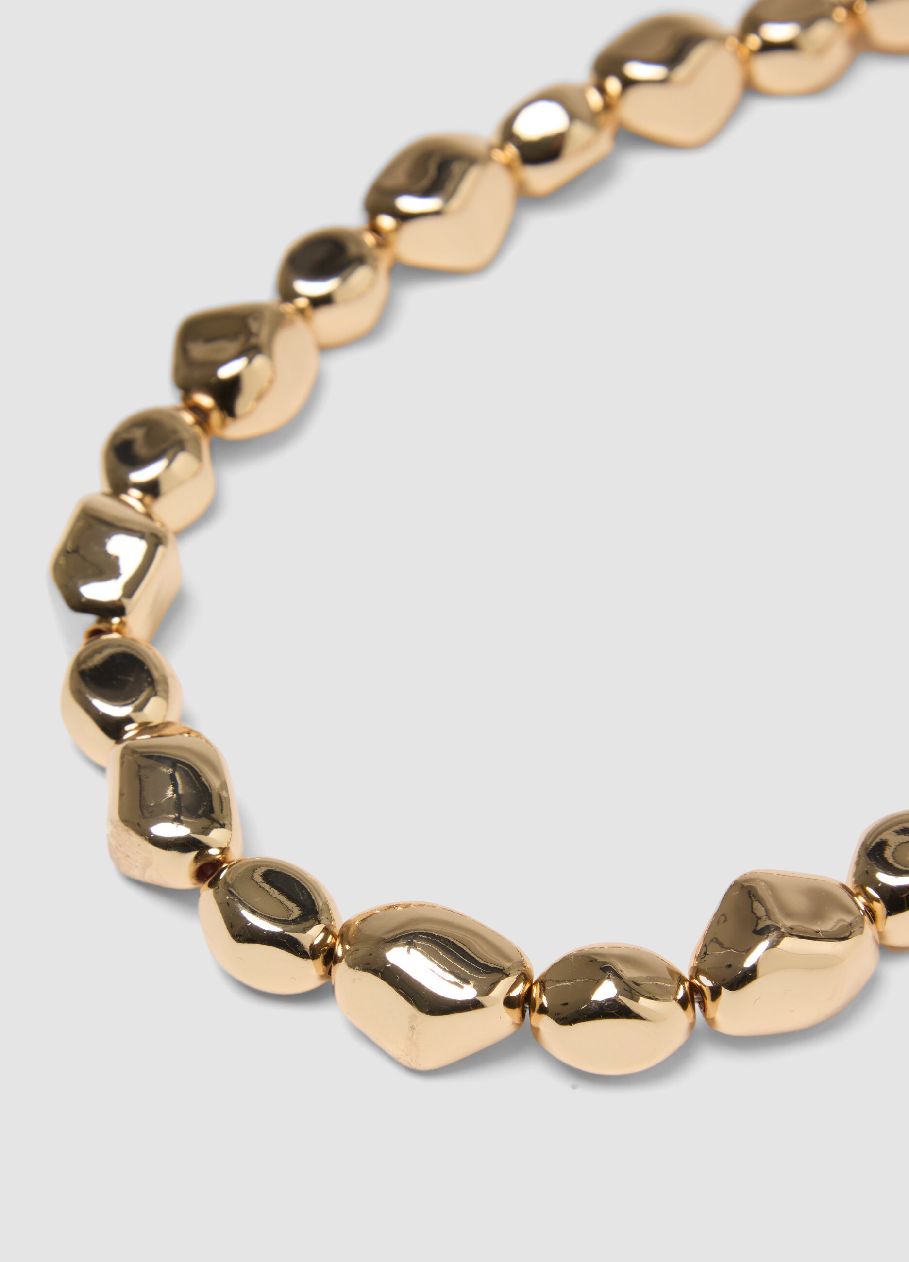 Gold Necklace with Irregular Links