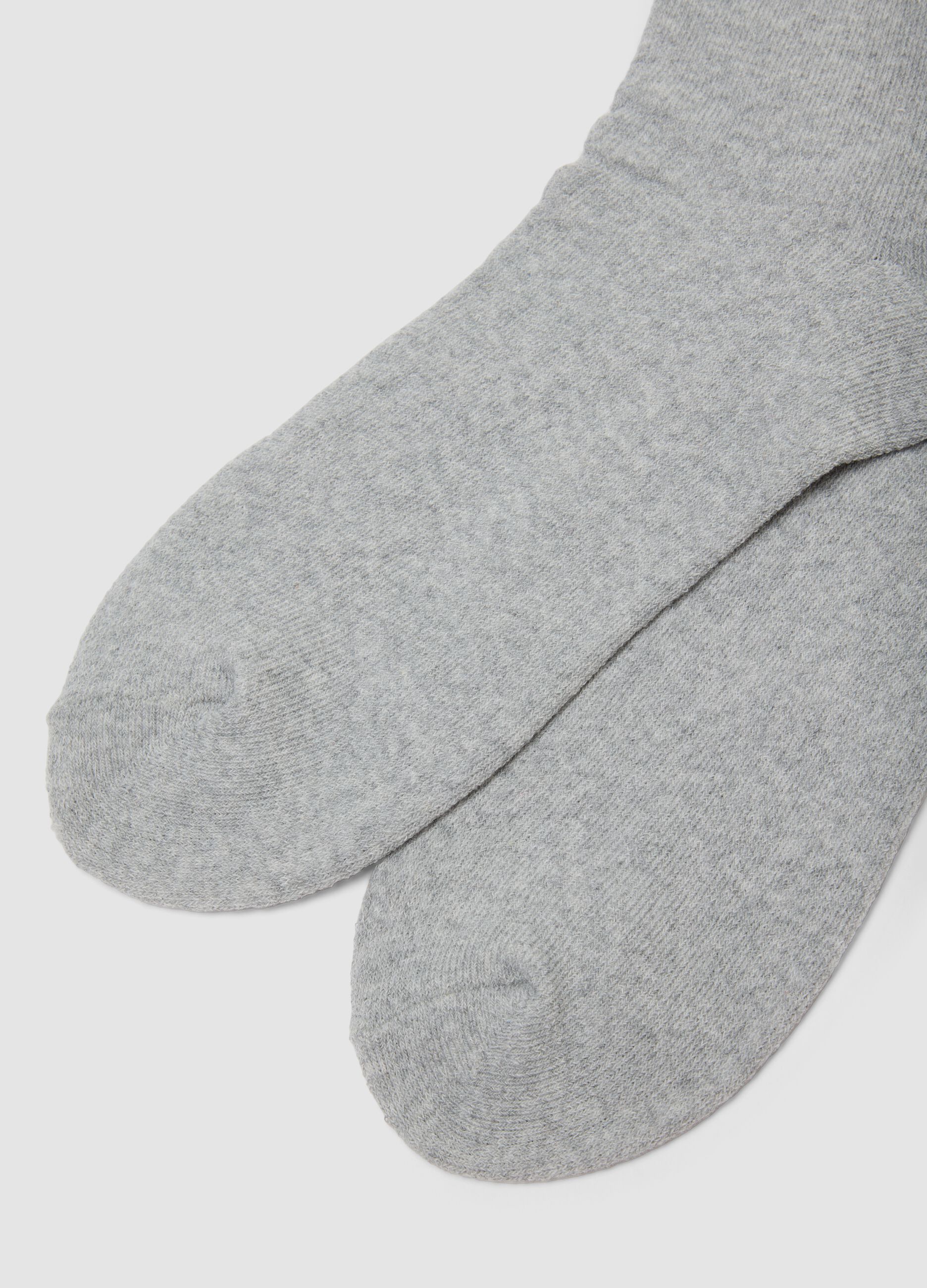 3-pack of grey stretch-cotton sports socks