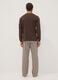 Brown pure organic cotton striped pyjamas, regular fit_2