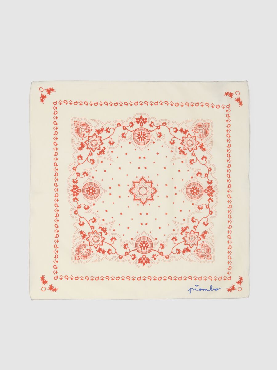 Blue Regular Fit Cotton and Lyocell Bandana_2