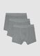 Tripack di boxer grigi in cotone organico_0
