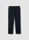 Blue regular-fit stretch cotton chino trousers_4