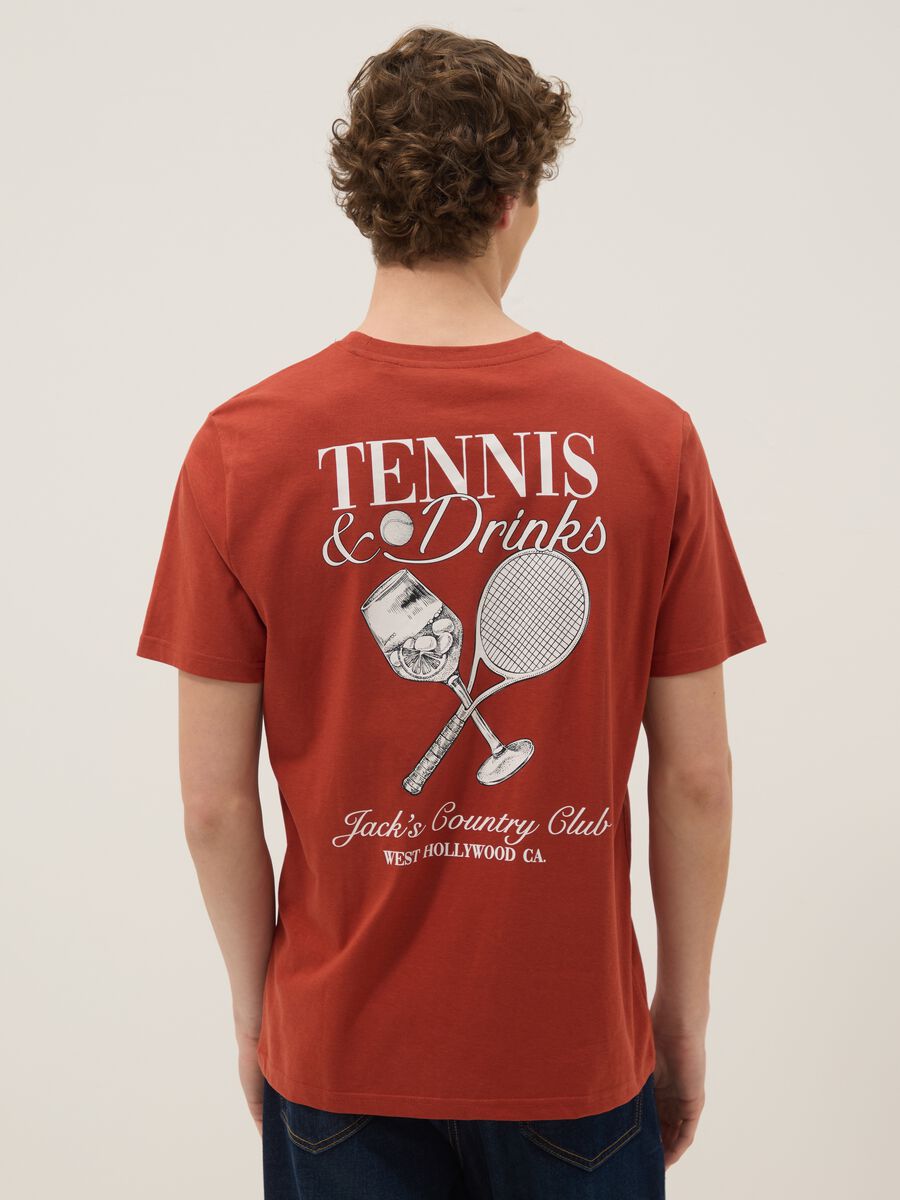 Red slogan T-shirt in pure cotton, regular fit_2