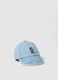 Sky blue pure cotton baseball cap for kids with Mickey Mouse_0