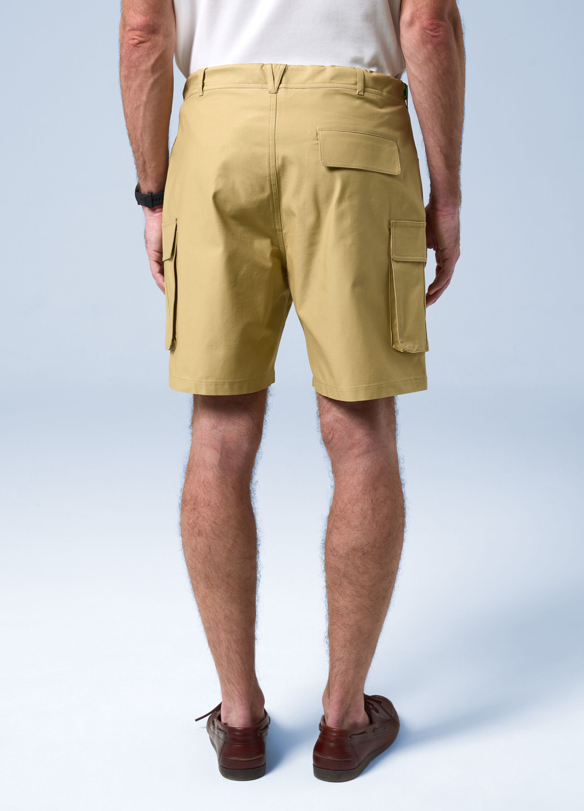 ALTAVIA SAILING beige pure cotton cargo shorts