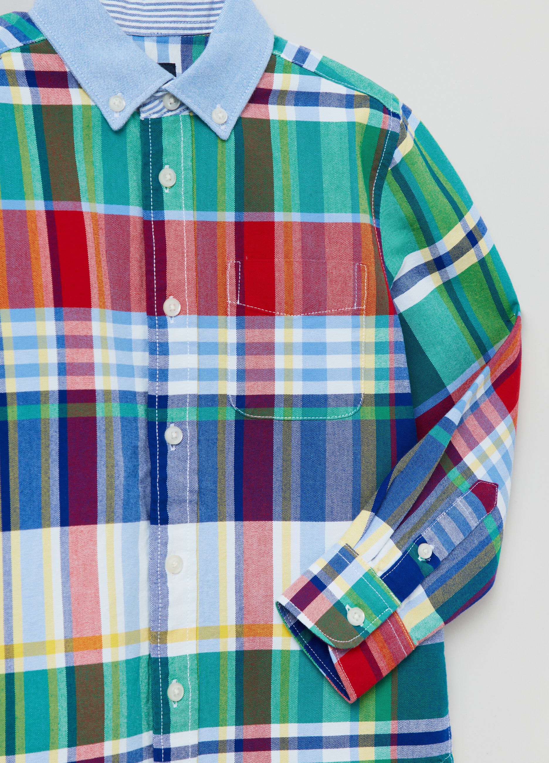 Check pattern cotton shirt_2
