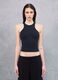Schwarzes Tanktop mit Rundhalsausschnitt_0