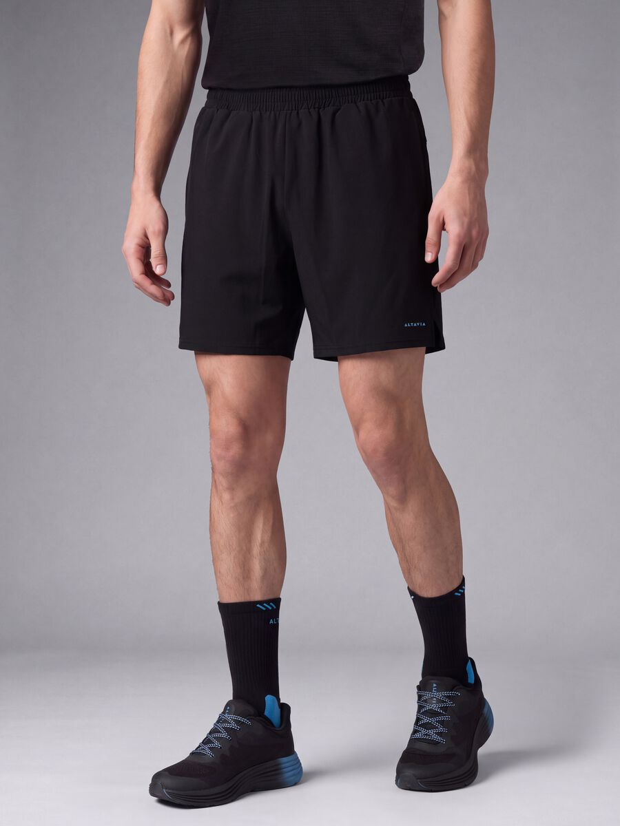 Black stretch easy-dry shorts ALTAVIA_1
