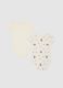 Pack of two baby girl beige bodysuits in pure cotton with prints_1