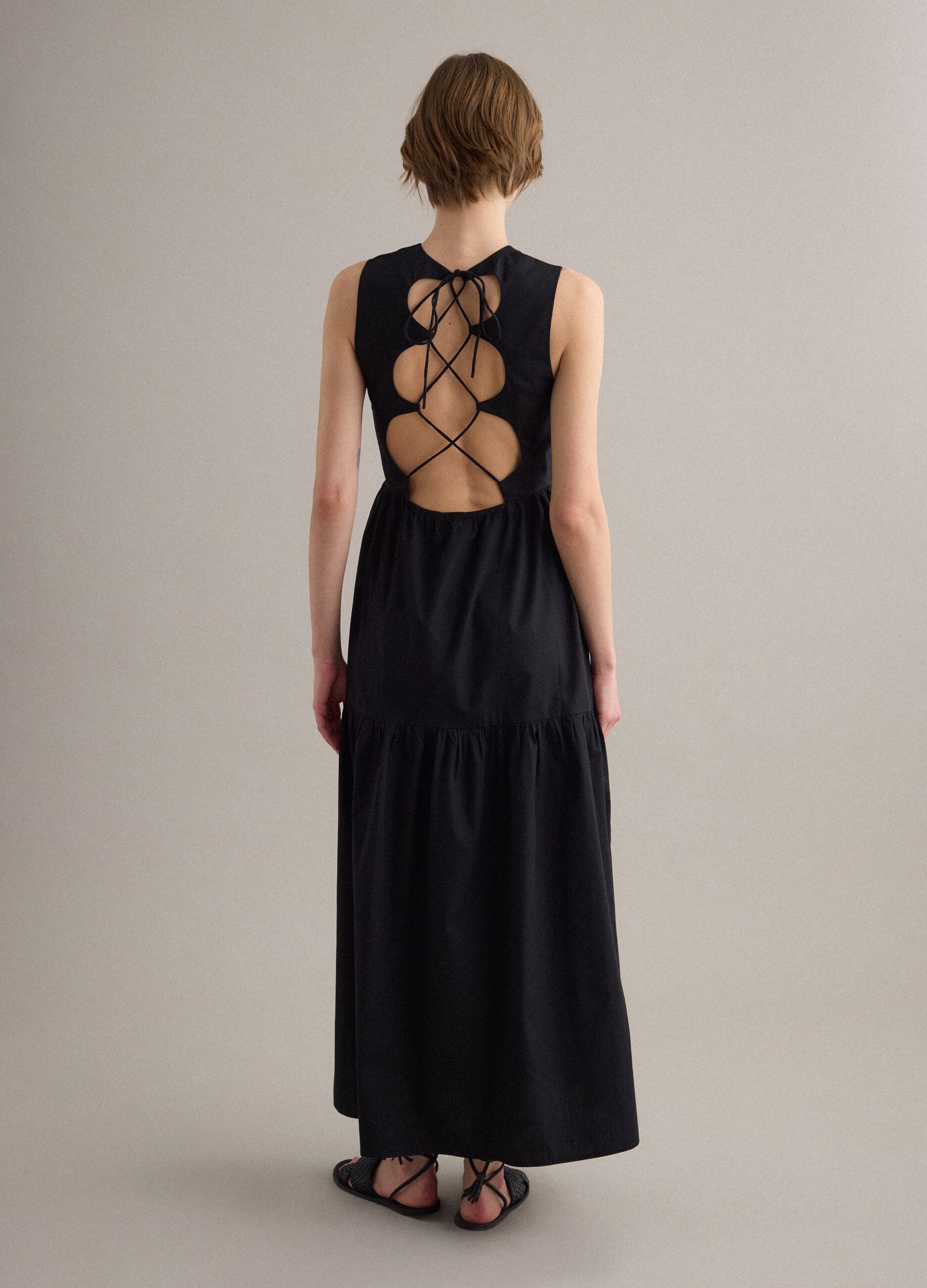 Black pure cotton maxi dress