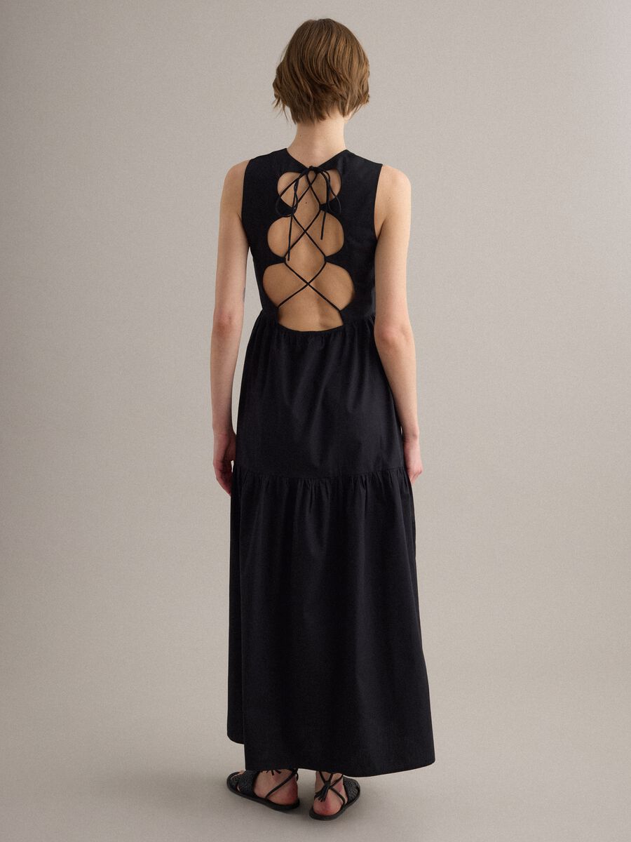 Black pure cotton maxi dress_3
