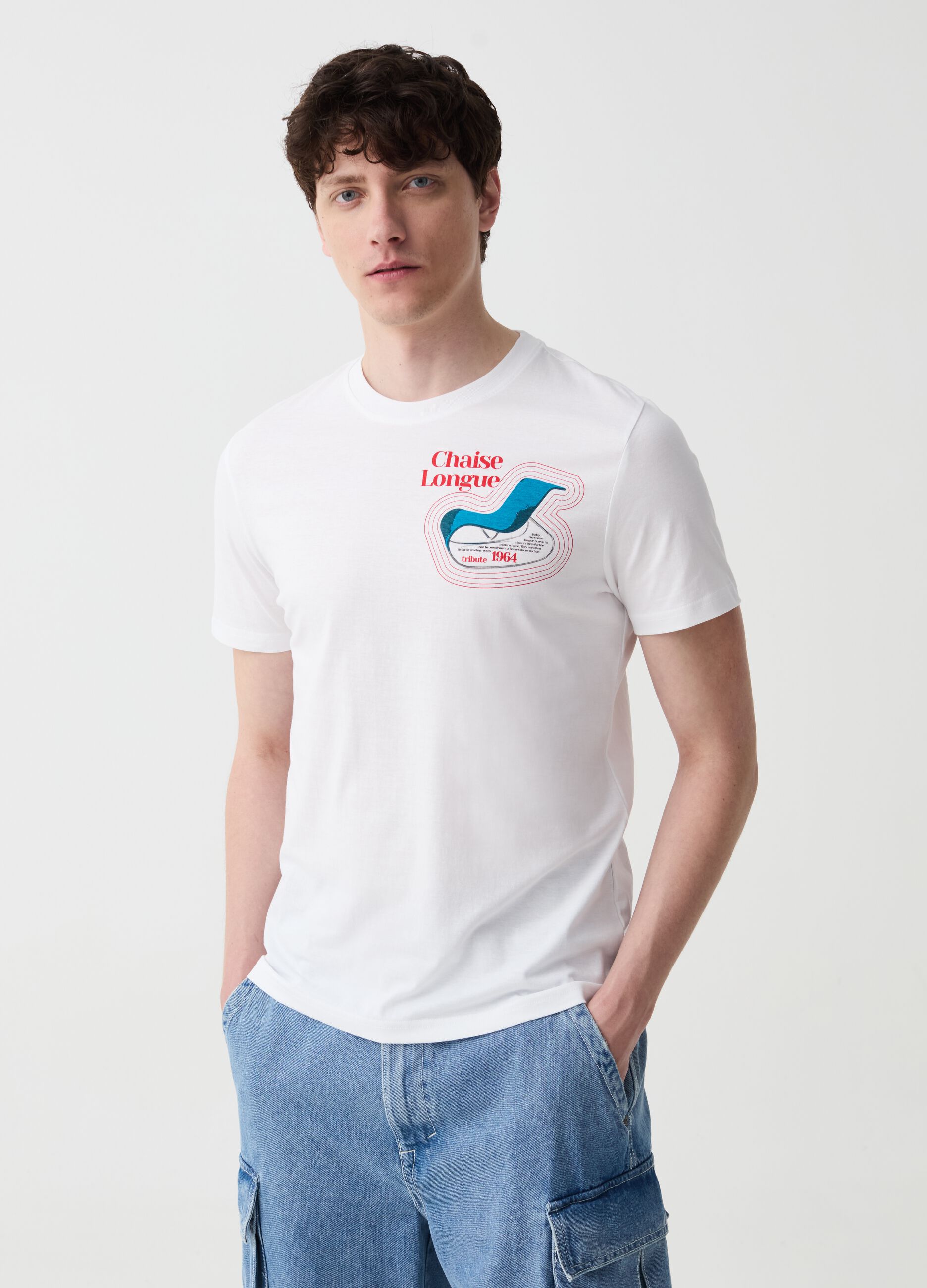 T-shirt with Chaise Longue print