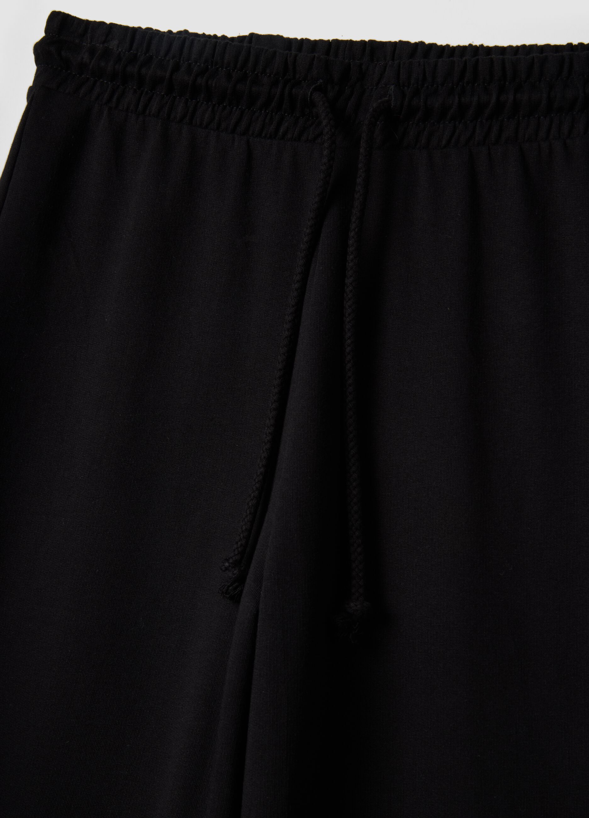 Black Pure Cotton Baggy Jogger Trousers