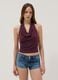 Top halter viola in tessuto elasticizzato regular fit_2
