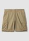 Beige pure cotton cargo shorts, regular fit_4