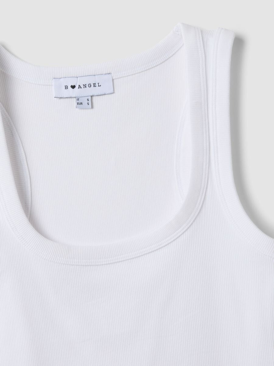 Wei&szlig;es Tanktop aus Stretch-Baumwolle_5