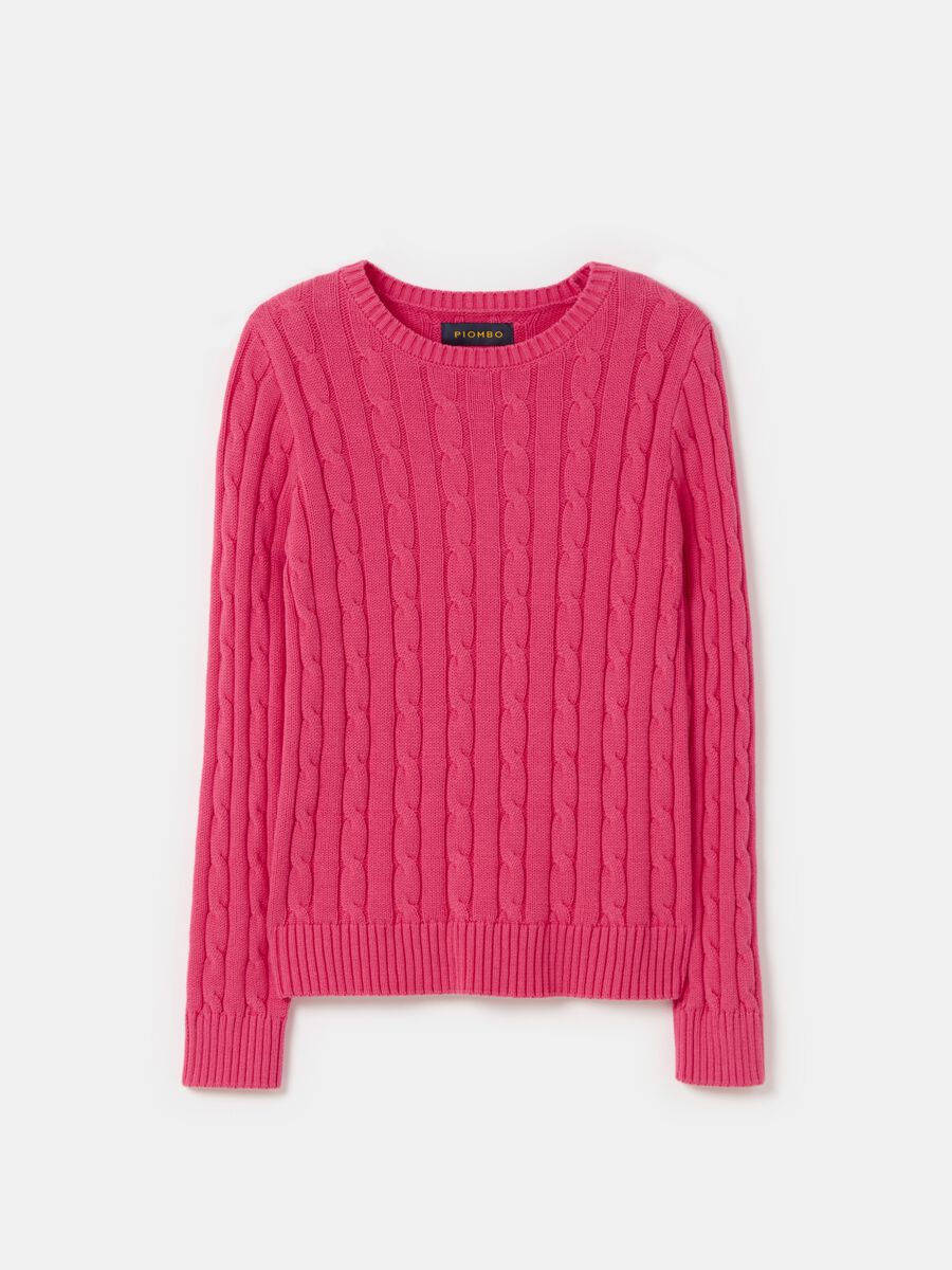 Ribbed pullover with cable-knit design_3