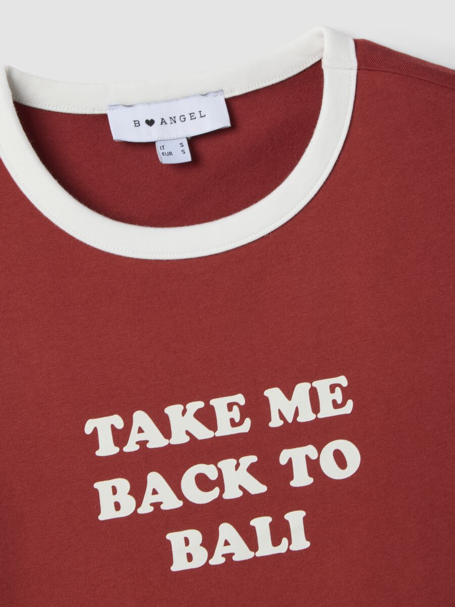 Rotes Regular-Fit T-Shirt aus Stretch-Baumwolle mit Print_5