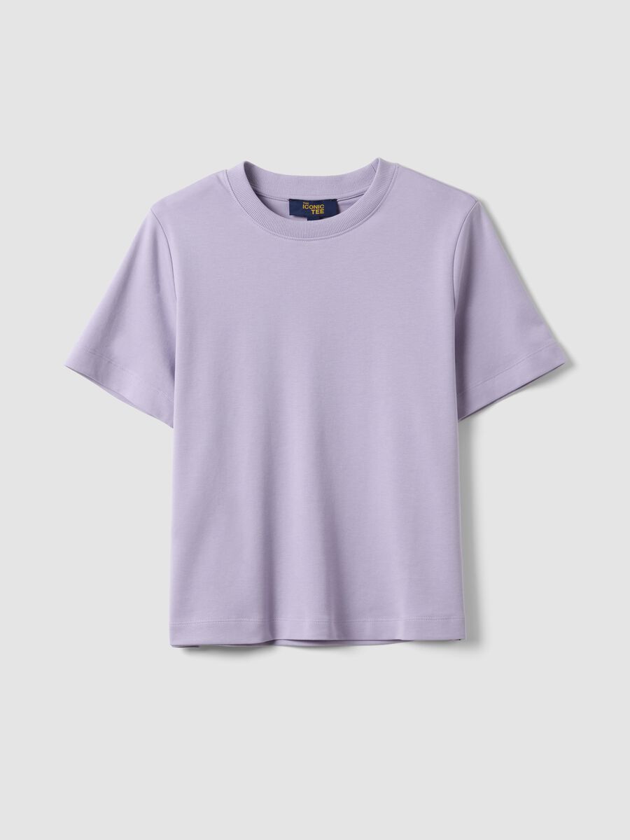 Purple pure cotton relaxed fit T-shirt_0