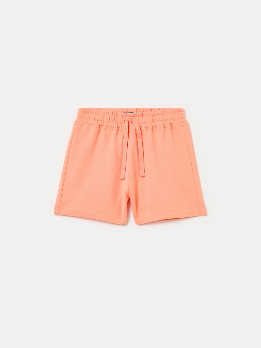 Shorts in felpa con coulisse_0