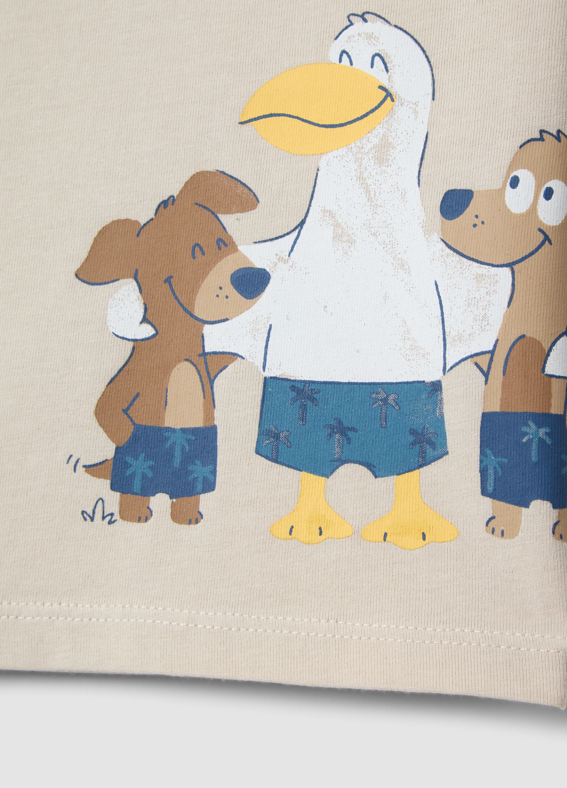 &Mu;&pi;&epsilon;&zeta; &pi;&alpha;&iota;&delta;&iota;&kappa;ό T-shirt &alpha;&pi;ό 100% &beta;&alpha;&mu;&beta;ά&kappa;&iota;, regular &epsilon;&phi;&alpha;&rho;&mu;&omicron;&gamma;ή, &mu;&epsilon; &sigma;&tau;ά&mu;&pi;&alpha;