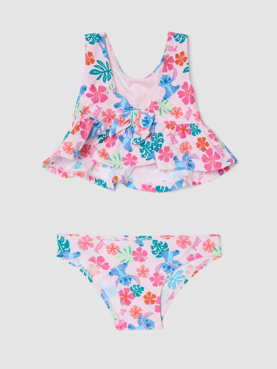 Pink stretch bikini with ruffles_0