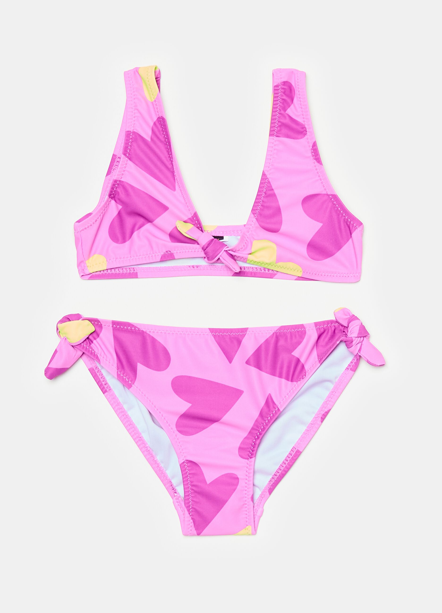 Bikini with hearts print