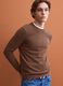 Brown pure cotton crew-neck jumper, regular fit_3