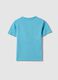 Boys' pure cotton oversized blue T-shirt with dinosaurs_1