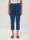 Paper bag trousers in pure blue denim cotton regular fit_1