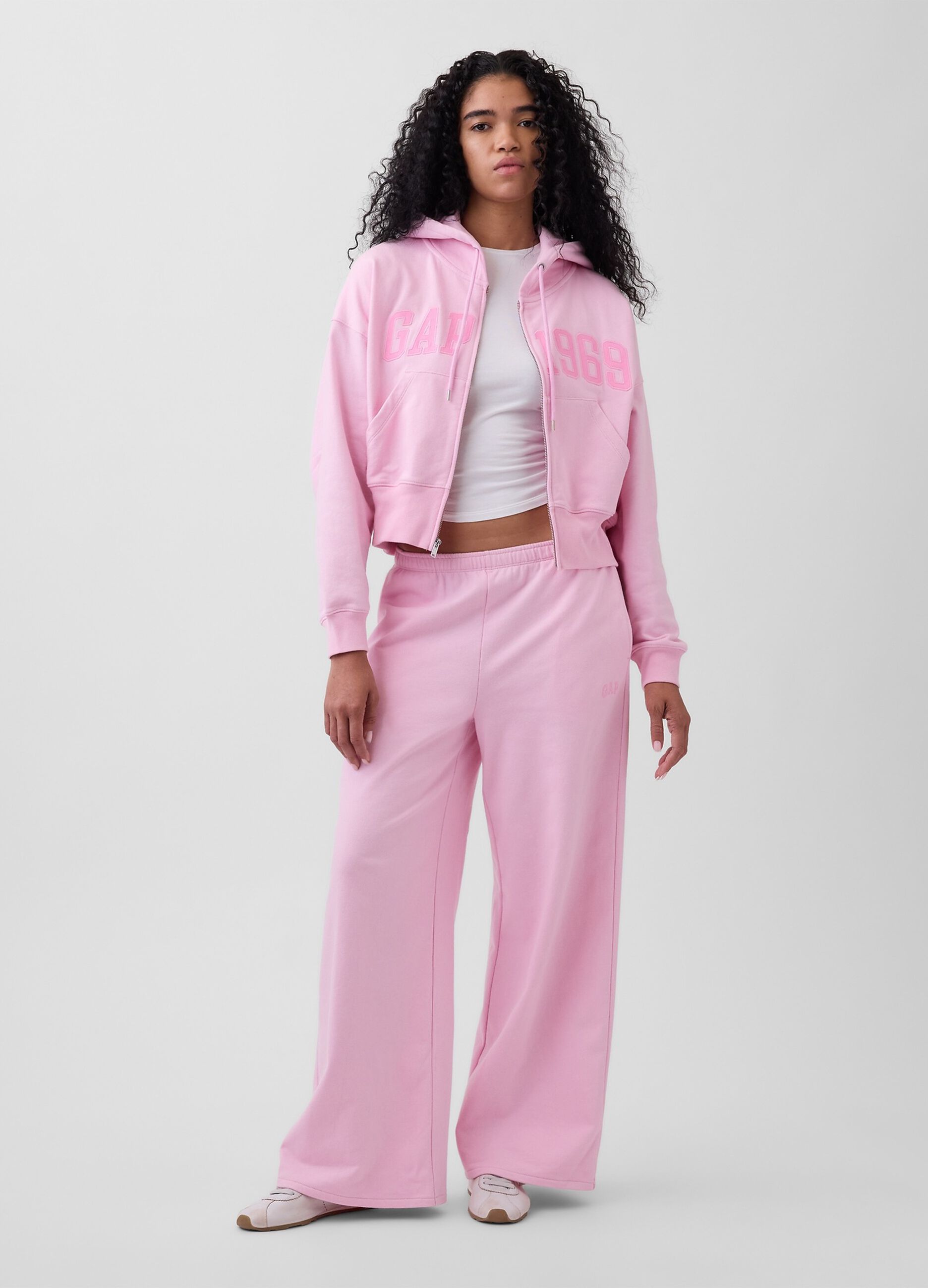 Cotton-blend zip-up hoodie