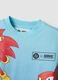 Blue pure cotton Sonic print T-shirt for boys_3